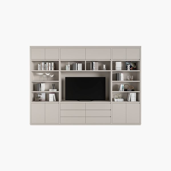 libreria a medida gris
