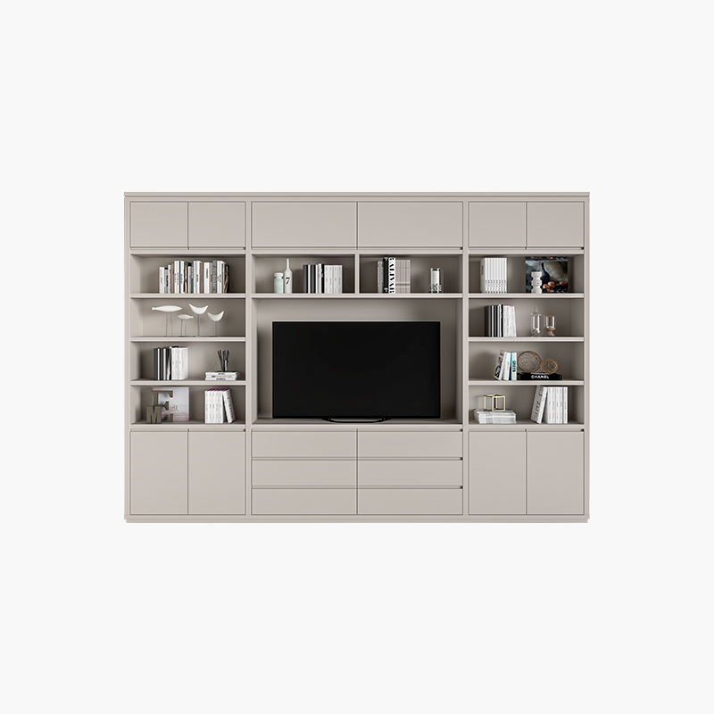 libreria a medida gris
